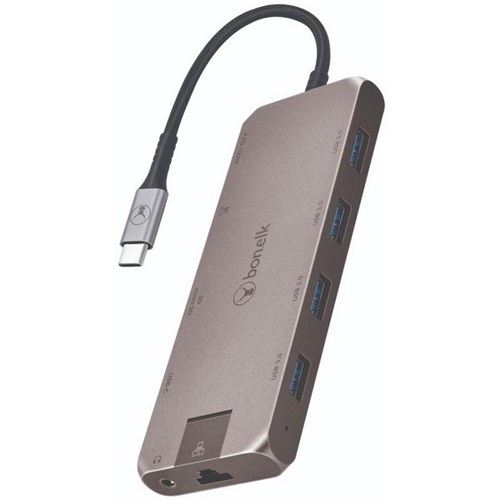 Bonelk Long-Life USB-C to 11-in-1 Multiport Hub Space Grey