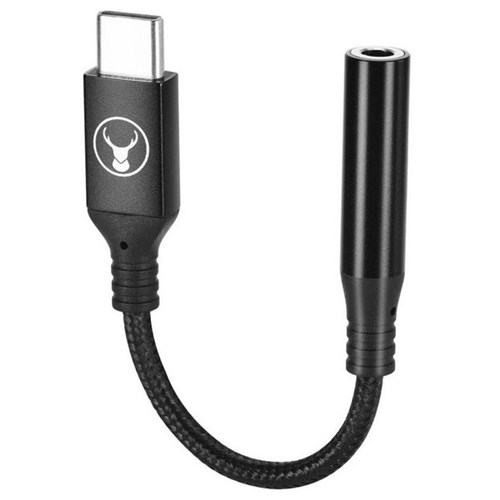 Bonelk USB-C to AUX 3.5mm Audio Adapter Black