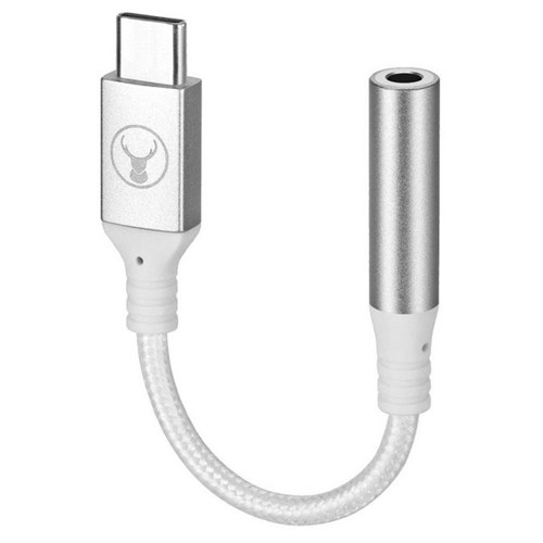 Bonelk USB-C to AUX 3.5mm Audio Adapter White
