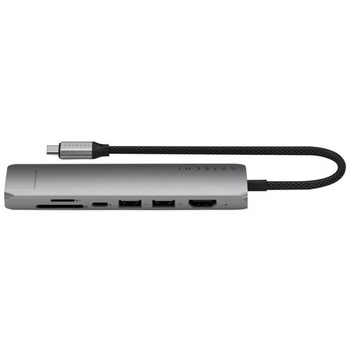 Satechi 7-in-1 USB-C Slim Multi-Port Adaptor Space Grey