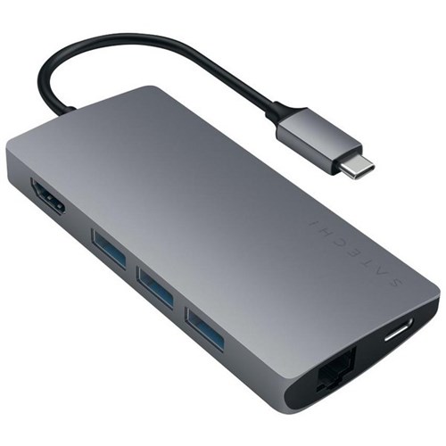 Satechi V2 USB-C Multi-Port Adaptor 4K HDMI with Ethernet Space Grey