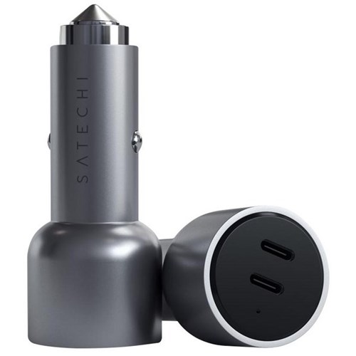 Satechi 40W Dual USB-C PD Car Charger Space Grey