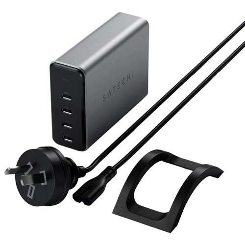 Satechi USB-C 165W 4-Port PD GaN Charger Space Grey