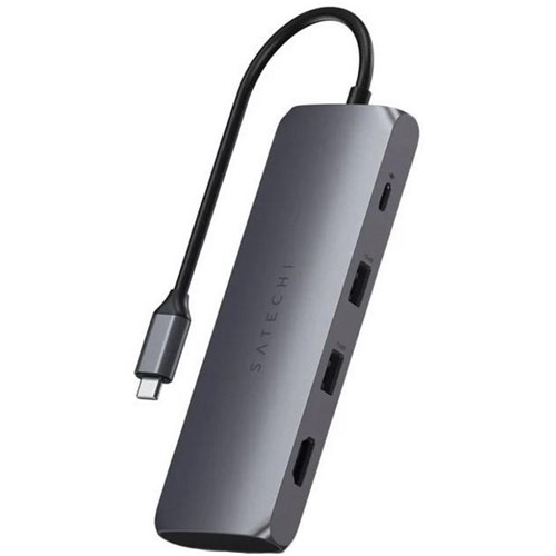 Satechi USB-C Hybrid Multi-Port Adapter with SSD Enclosure Space Grey
