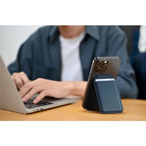 Satechi Magnetic Wallet Stand for iPhone Blue