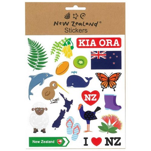 New Zealand Kiwiana Icons Sticker Set