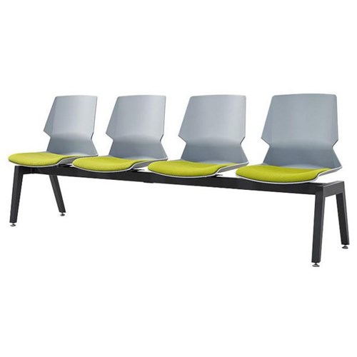 Sylex Prism 4 Seat Beam Chair Grey/Lime