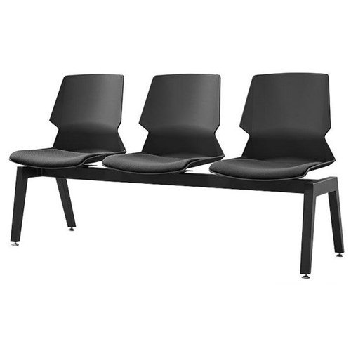 Sylex Prism 3 Seat Beam Chair Black/Black
