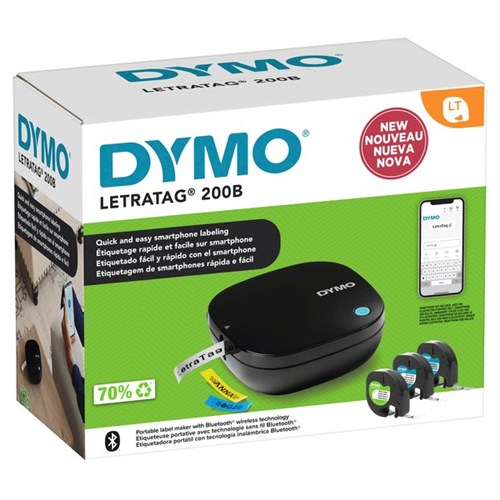 Dymo LetraTag 200B Portable Label Maker & Tape Bundle