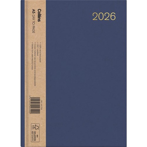 Collins A53 Diary A5 Week To View 2026 Enviro Assorted Colours