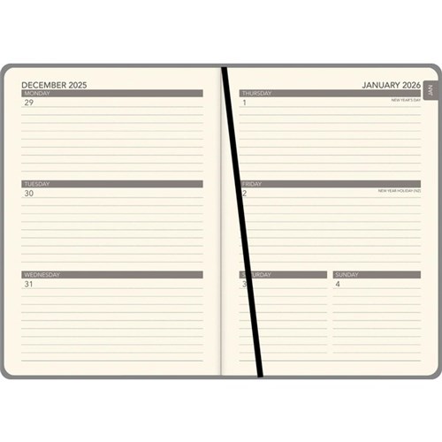 Collins A53 Executive Diary A5 Week To View 2026 Grey