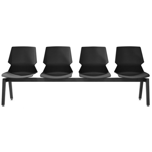 Sylex Prism 4 Seat Beam Chair Black/Black