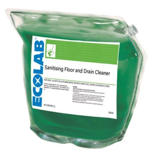 Ecolab Sanitising Floor and Drain Cleaner 2L, Carton of 2