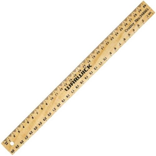 Wooden Ruler 30cm OfficeMax NZ