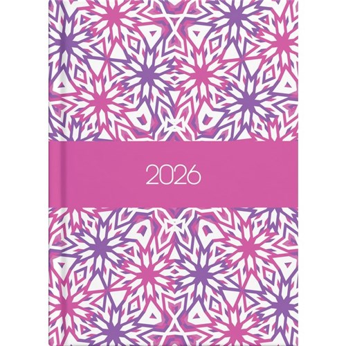 Collins A53 Diary A5 Week to View 2026 Kaleidoscope Assorted Designs