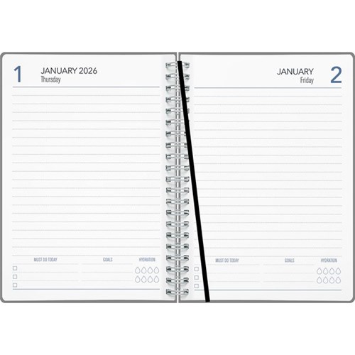 Collins A51 Wiro Diary A5 Day Per Page 2026 NZ Bay