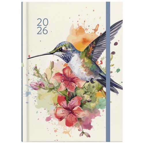 Collins A51 Diary A5 Day Per Page 2026 Tropical Bird