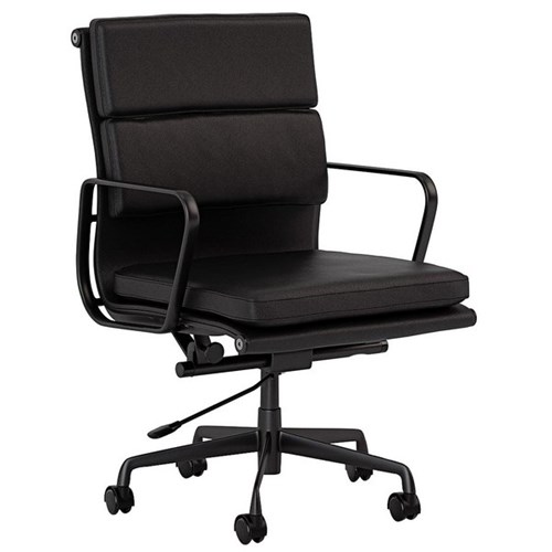Vogue Midback Boardroom Chair With Arms Black