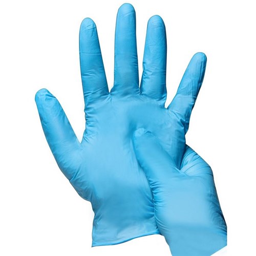 Verdict Nitrile Medical Food Safe Gloves Blue Extra Small, Pack of 100