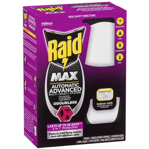 Raid Max Automatic Advanced Multi-Insect Pest Control System Indoor, 185g