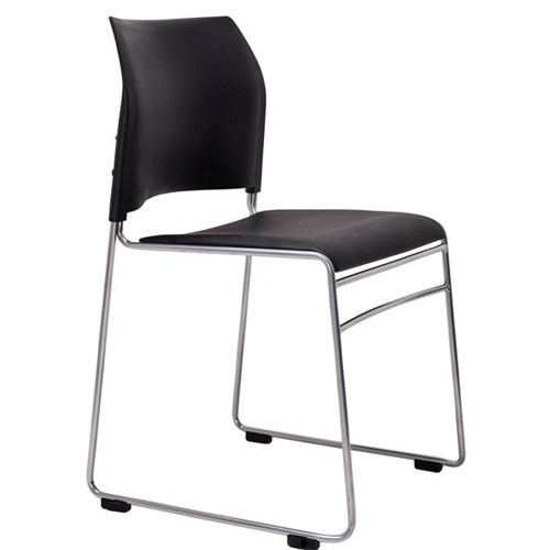 Maxim Visitor Chair Black/Silver (Min. Order Qty 4)