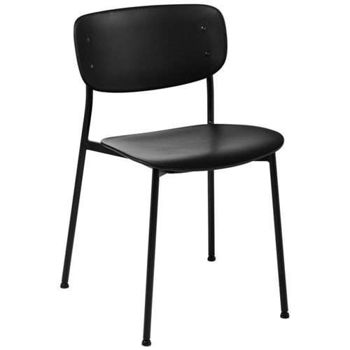 Eden Quiz Visitor Chair 4 Leg Black/Black