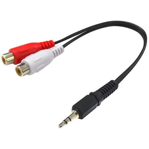 Dynamix Stereo 3.5mm Male to 2 RCA Female Cable 0.2m
