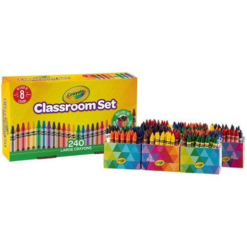 Crayola Large Crayons Classroom Set, Pack of 240