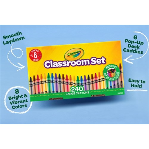 Crayola Large Crayons Classroom Set, Pack of 240