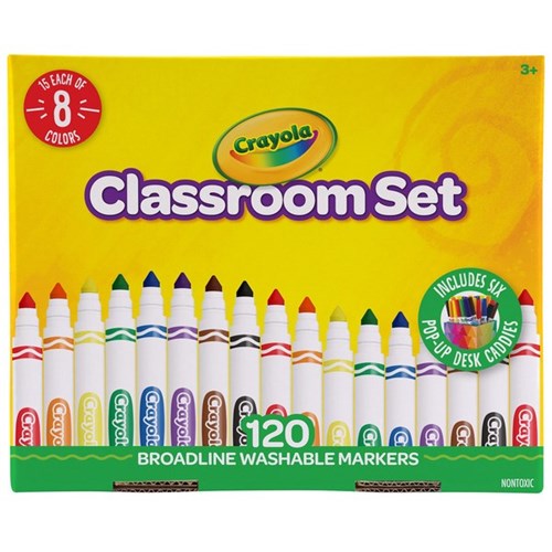 Crayola Broadline Markers Classroom Set, Pack of 120