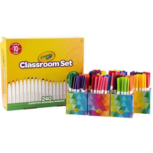 Crayola Supertips Markers Classroom Set, Pack of 240