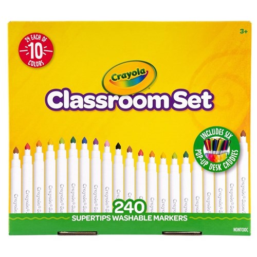 Crayola Supertips Markers Classroom Set, Pack of 240