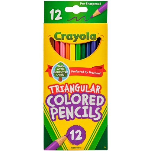 Crayola Triangular Coloured Pencils, Pack of 12