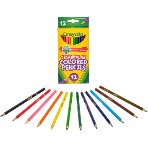 Crayola Triangular Coloured Pencils, Pack of 12