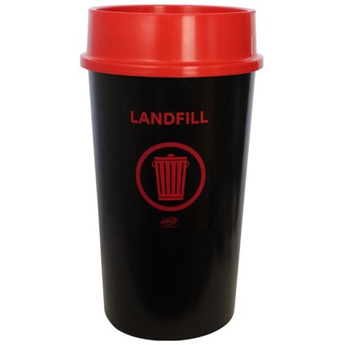 Sabco Recycling Station Landfill Bin 60L Red