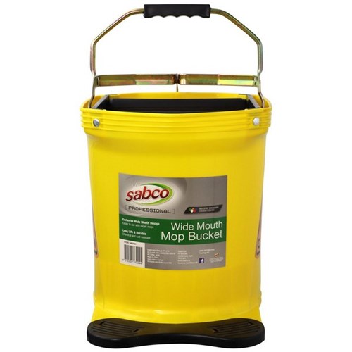 Sabco Wide Mouth Mop Bucket 16L Yellow