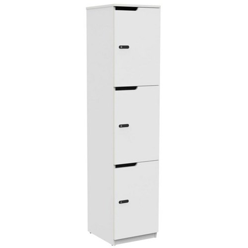 Knight Cubit 3 Door Locker White