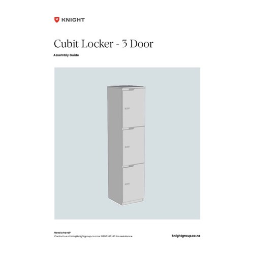 Knight Cubit 3 Door Locker White