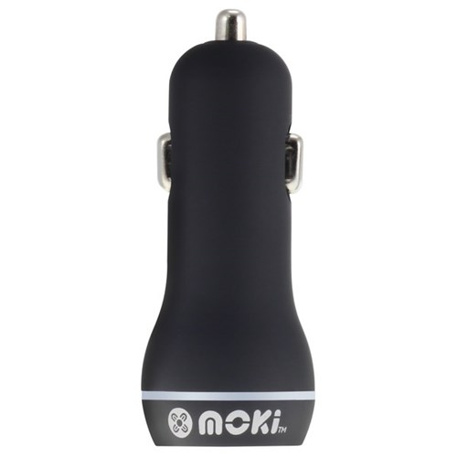 Moki Dual USB Car Charger Black