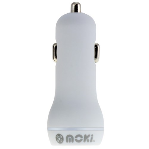 Moki Dual USB Car Charger White