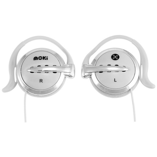 Moki Clip On Earphones White