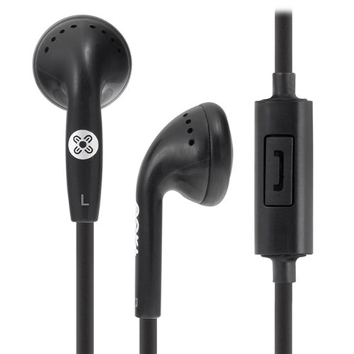 Moki Stereo Earphones and Microphone Black