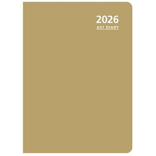 OfficeMax A51 1/2 Hour Appointments Diary A5 1 Day Per Page 2026 Gold