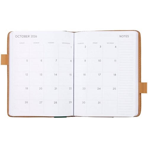 Cumberland Belrose A5 Diary Week To View 2026 Natural