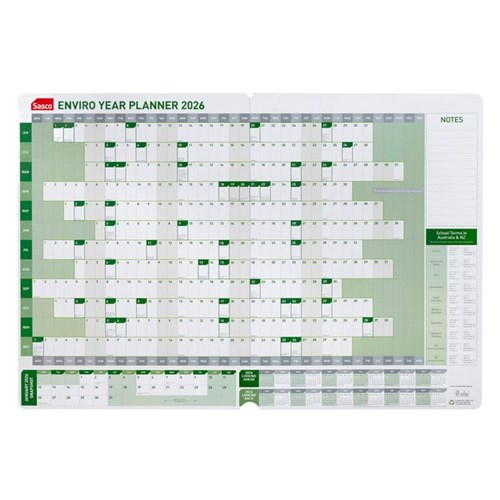 Sasco Enviro Year Planner 870x610mm 2026