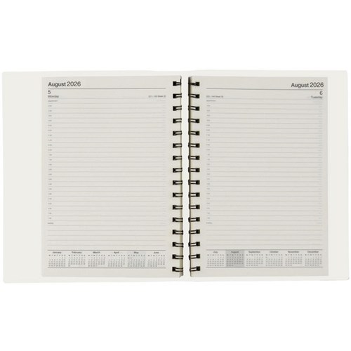 Cumberland Soho A5 Day Per Page Diary 2026 Ash