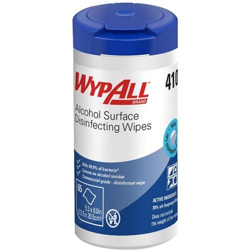 WypAll Alcohol Surface Disinfecting Wipes (4101), Carton of 12