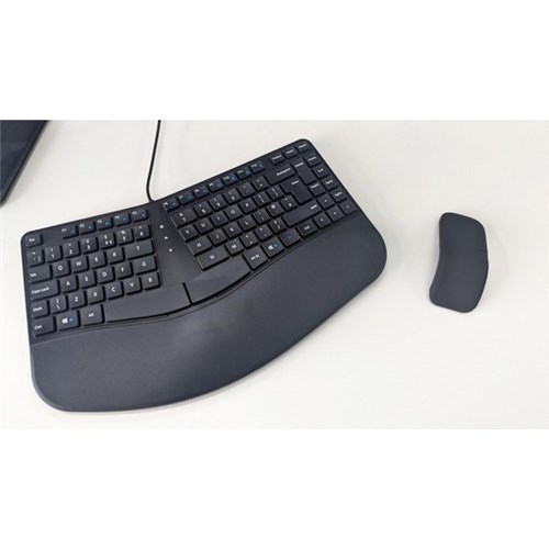ACC “A” Shape Compact Contour Keyboard with Wireless Curved Mouse Combo
