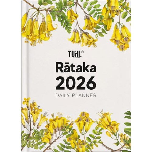 Tuhi B51 Bilingual Diary Day Per Page Rataka 2026 Kowhai Flower