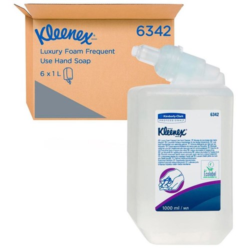 Kleenex Luxury Foam Frequent Use Hand Soap (6342) 1L, Carton of 6